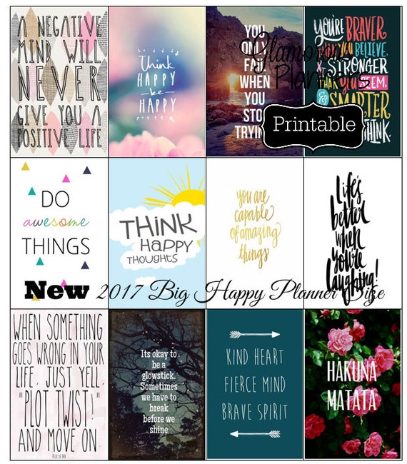 large happy planner 2017 size happy quotes inspirational