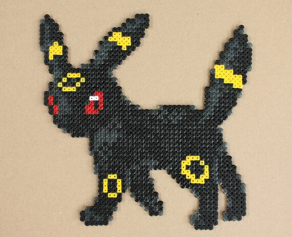 Umbreon Pokemon Hama Perler Bead Sprite Gold Silver