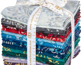 Batik Snowflakes Fat Quarter Bundle 18 Cotton Kaufman~ Fast Shipping FQ579