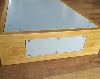 OAK, vintage tube amplifier CHASSIS, DIY amp, wooden enclosure, power box, a case for vacuum retro tubes