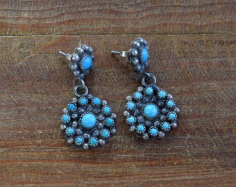 Vintage Sterling Silver and Turquoise Earrings