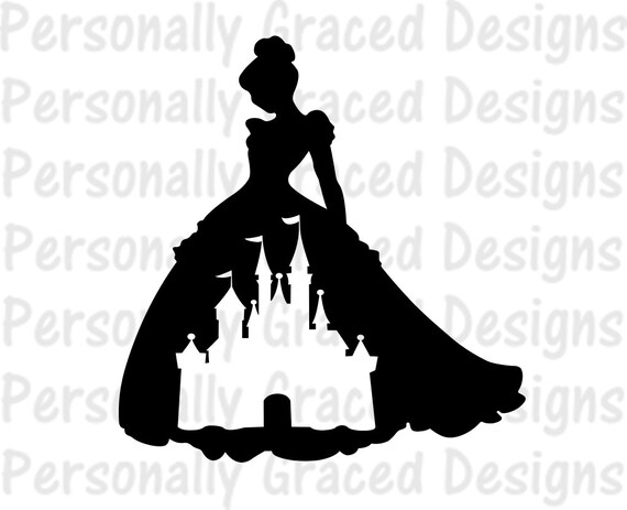 Download SVG, DXF, EPS Cut file Pretty Princess as Cinderella with ...