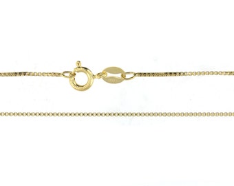 18 inch 14K GOLD Filled 1.2 mm Box Chain - Finished and READY To WEAR with Spring Clasp