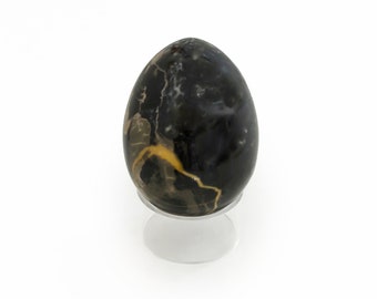 Small Portoro marble egg made in Italy