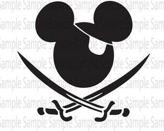 Pirate Mickey ARGH SVG PNG Cut FIle
