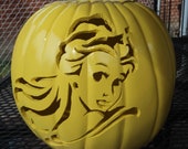 Items similar to Hand-carved Foam Belle Pumpkin on Etsy