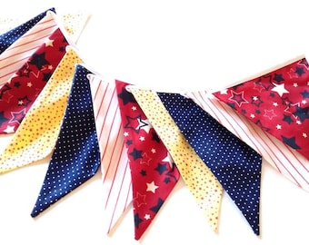 Bunting flags Fabric banner Flags banner Fabric garland Bunting garland Nursery bunting Baby garland