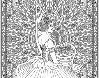 Printable Coloring Page Zentangle Dance Coloring Book