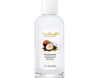 FRACTIONATED COCONUT carrier OIL cold pressed 100% pure organic natural 4OZ