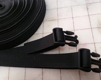 DIY Sleeping Hood Hardware Kit for Kinderpack hoods. 2 male buckles 1 yard webbing