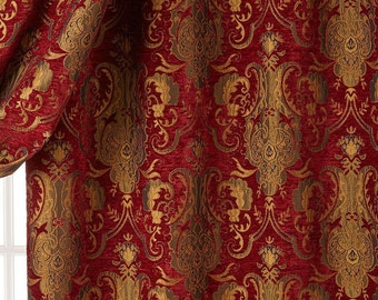 Chenille Damask Fabric, Renaissance Home Decor Upholstery Upholstery, 58" wide, sold by the yard, and more colors.