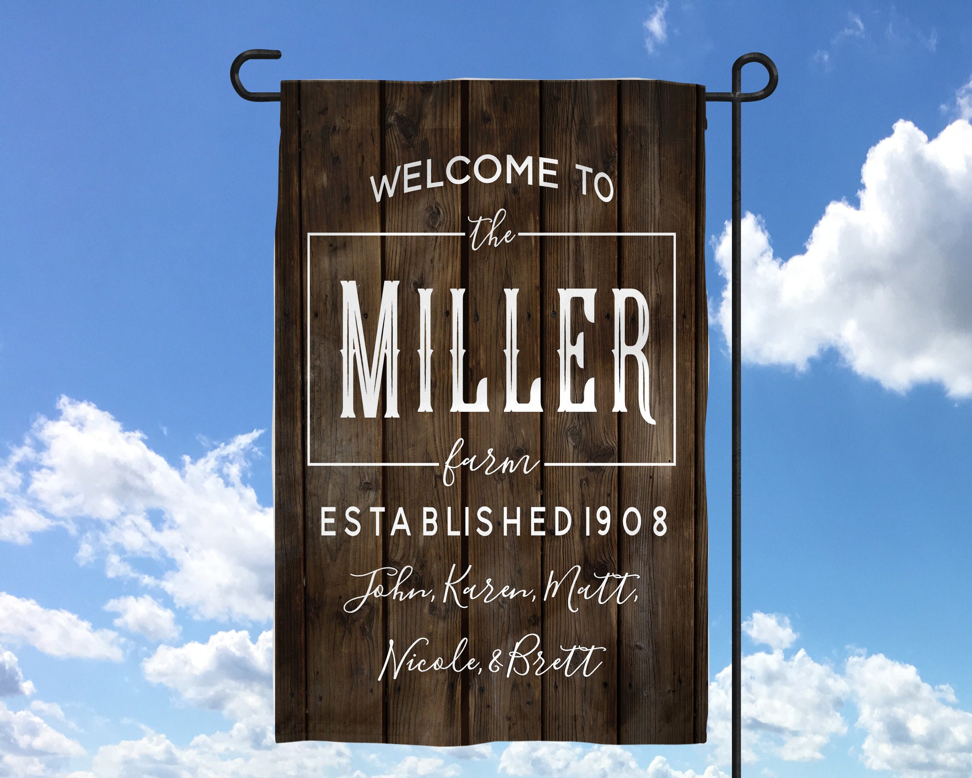 Custom Name Welcome Farm Garden Flag Personalized Custom Name Welcome Farm Garden Flag Personalized Wedding Gift Mother S Day Summer Art Sign