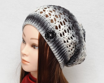 Boho style hat Sun hat Spring hat Womens Hats Slouch Hat Crochet Slouchy Beanie Crochet Beanie Summer Accessories Girlfriend Gift|for|her