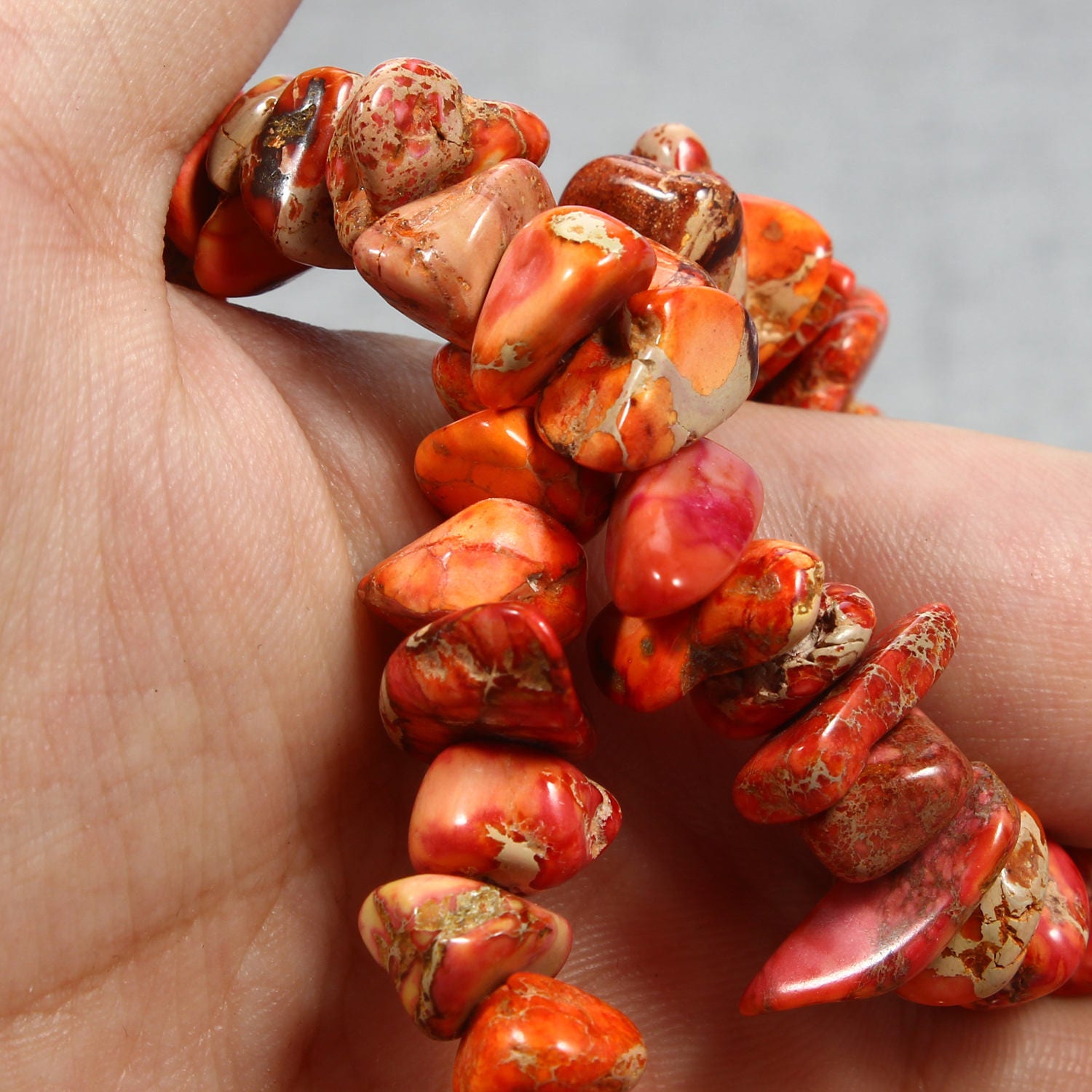 Natural Raw Jasper Faceted Freeform Orange Jasper Gemstone