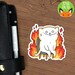 This Is Fine Cat Die Cut - Study Work Stressed - (ST0009)