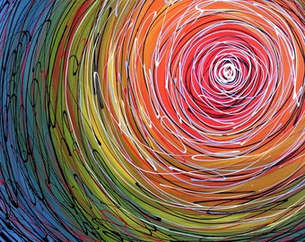 Abstract art print ... Vortex -- 8 x 10 Glossy Print, from my original painting