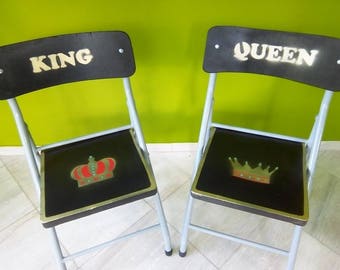 King & Queen folding chairs