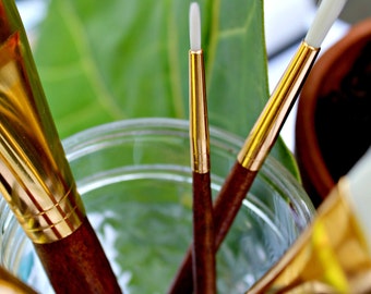 Vegan Paintbrush Set // Paint Brushes Set // Moth & Moon Art Supply // Taklon Brush // Vegan Gift // Gift for Artist