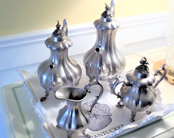 Pewter Tea and Coffee Set by Reed and Barton
