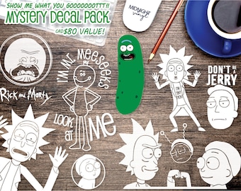 Rick and Morty GRAB BAG / Rick & Morty Inspired Vinyl Decals / Vinyl Stickers