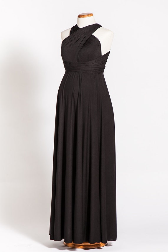 Black gown evening dress maternity infinity dress black maxi