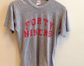 Vintage San Francisco Forty Niners shirt - LARGE - 1980s - NFL - soft, thin