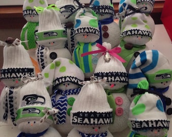 Adorable Seahawks Snowmen
