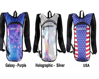 SoJourner Hydration Water Backpack - 2L Water Bladder included - festivals, raves, hiking, biking, running & more (multiple styles)