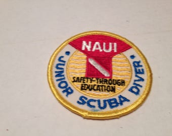Naui Jr Scuba Diver 3 Inch Circle Embrodered Patch Multicolored
