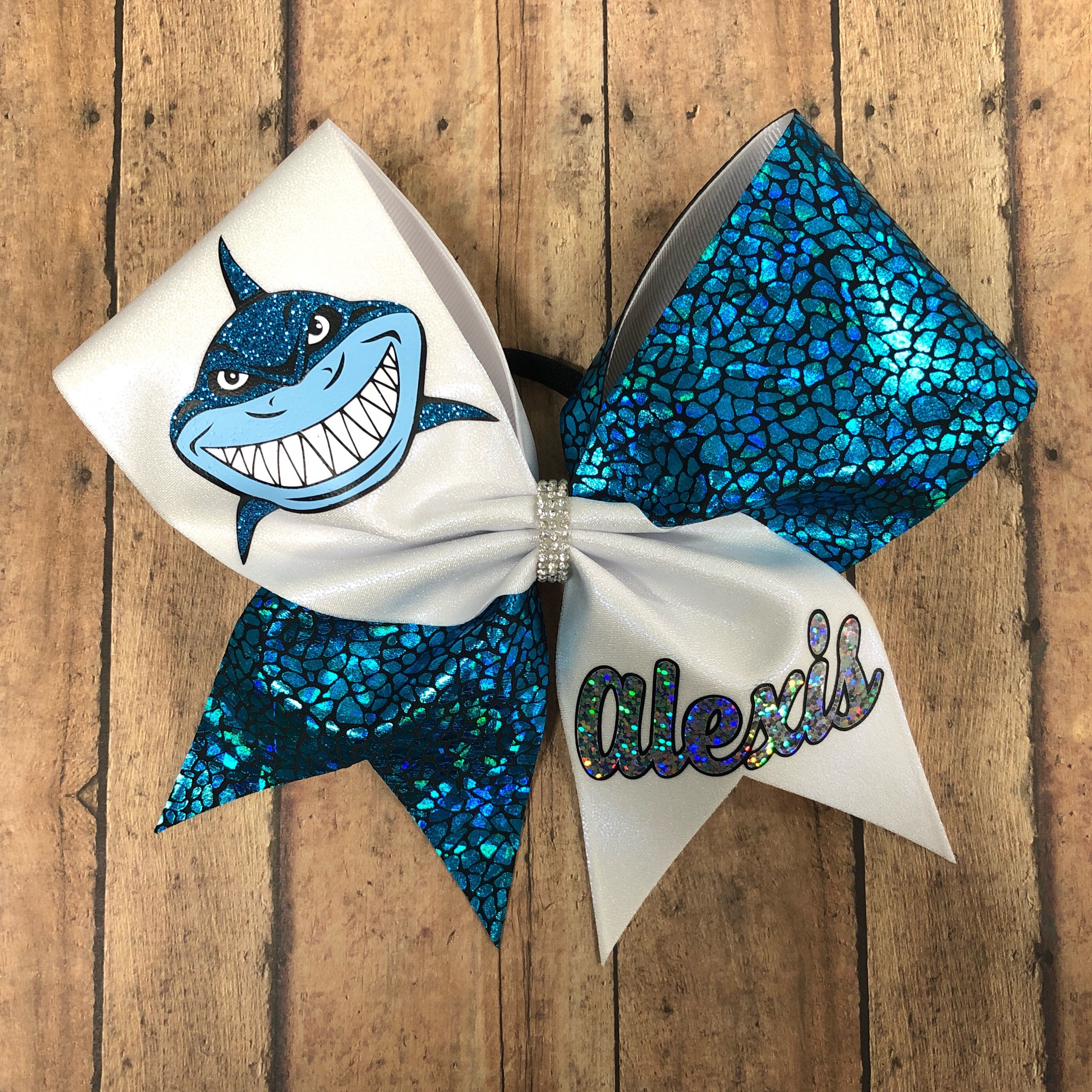 Shark cheer bow