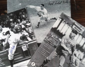 Lot of (3) Bob Feller Cleveland Indians Autographed 8X10 Photo W/COA