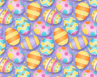 Hippity Hop Fabric by Henry Glass Easter Eggs