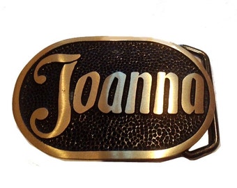 Vintage Joanna Name Belt Buckle - Womens - Personalized