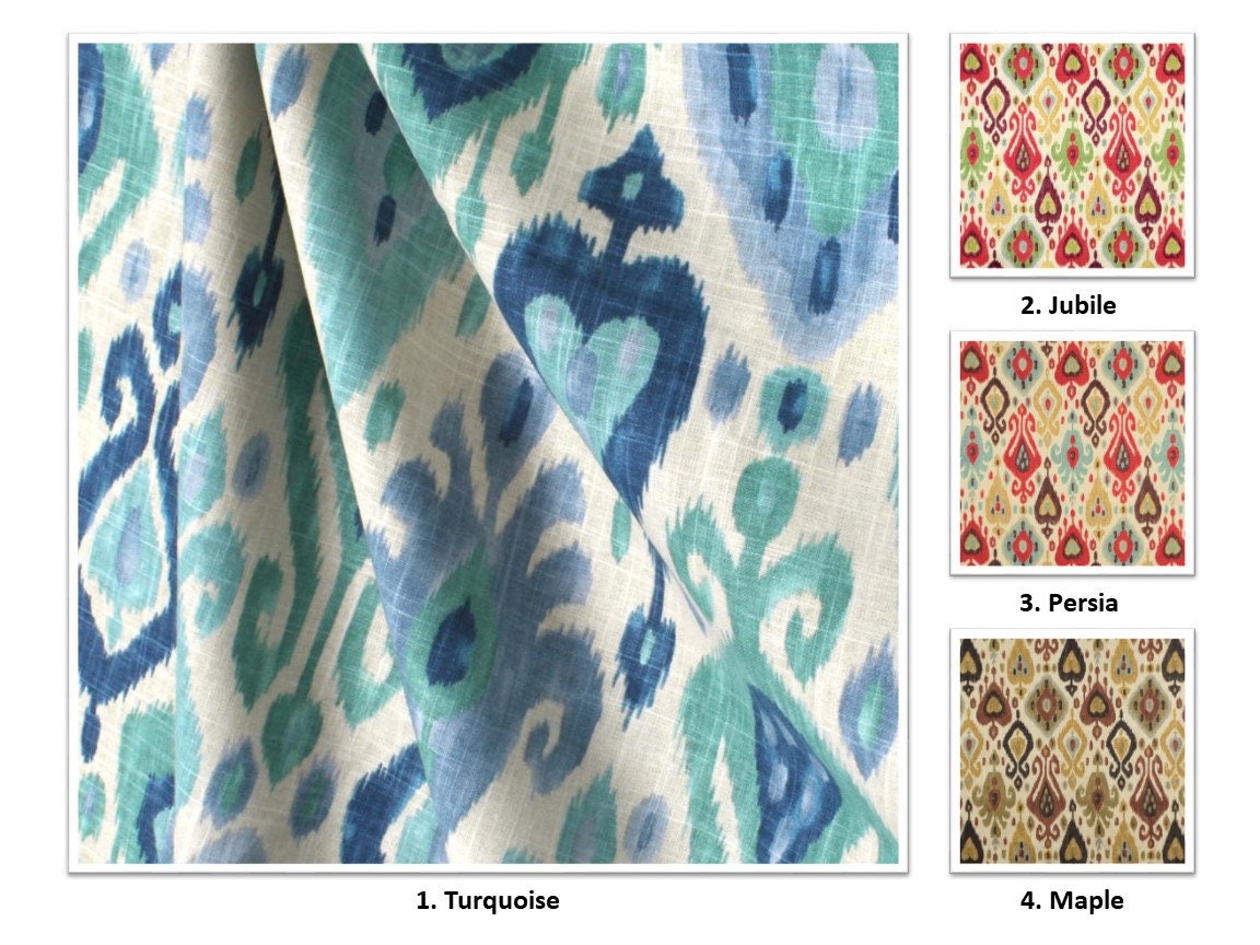 4 Colors Django Linen Blend Ikat 50 100 Extra Wide Extra Long