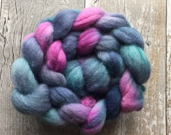 Corriedale combed wool top 100g Thistle