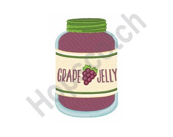Grape Jelly Jar - Machine Embroidery Design