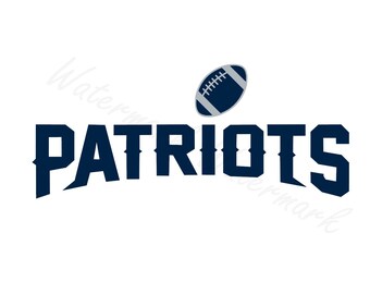 Football SVG and Studio 3 Cut File Cutouts Files - Logo Stencil for Silhouette Logos Cricut Decal SVGS Stencils Decals New England Patriots