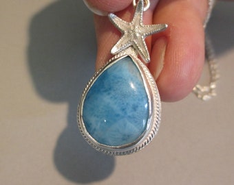 Larimar Necklace in Sterling Silver