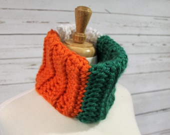 Irish Flag Scarf, Cowl Neck Scarf, St. Patrick's Day Scarf