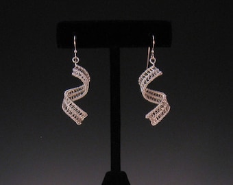 Woven Curl Sterling Silver Earrings