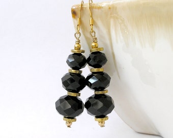 Black & Gold Earrings Little Black Dress Trending Fashion Jewelry For Women