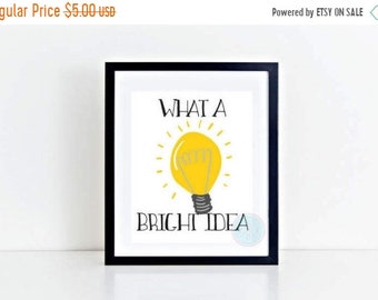 13% OFF SALE- PRINTABLE Art Light Bulb Print Light Bulb Poster Light Bulb Art Light Bulb Wall Decor Light Bulb Decor Motivation Poster Light