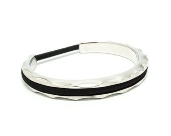 Hair Tie Bracelet, Hair Tie Bracelet Holder - Luna Design Silver