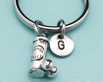 Tennis ball can keychain, tennis ball can charm, tennis keychain, personalized keychain, initial keychain, customized keychain, monogram
