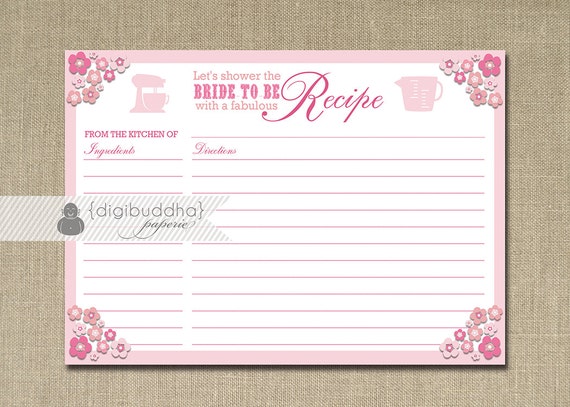 print recipes cards