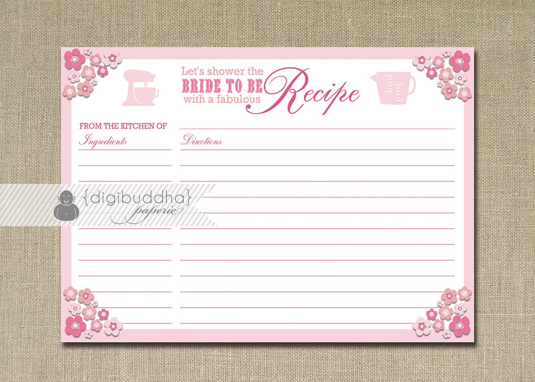 recipe cards 5x7