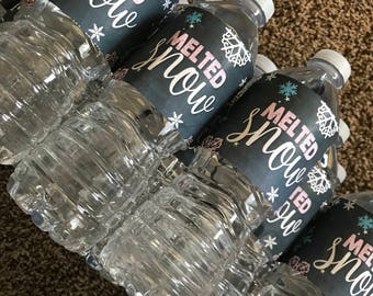 Winter Onederland Water Bottle Label