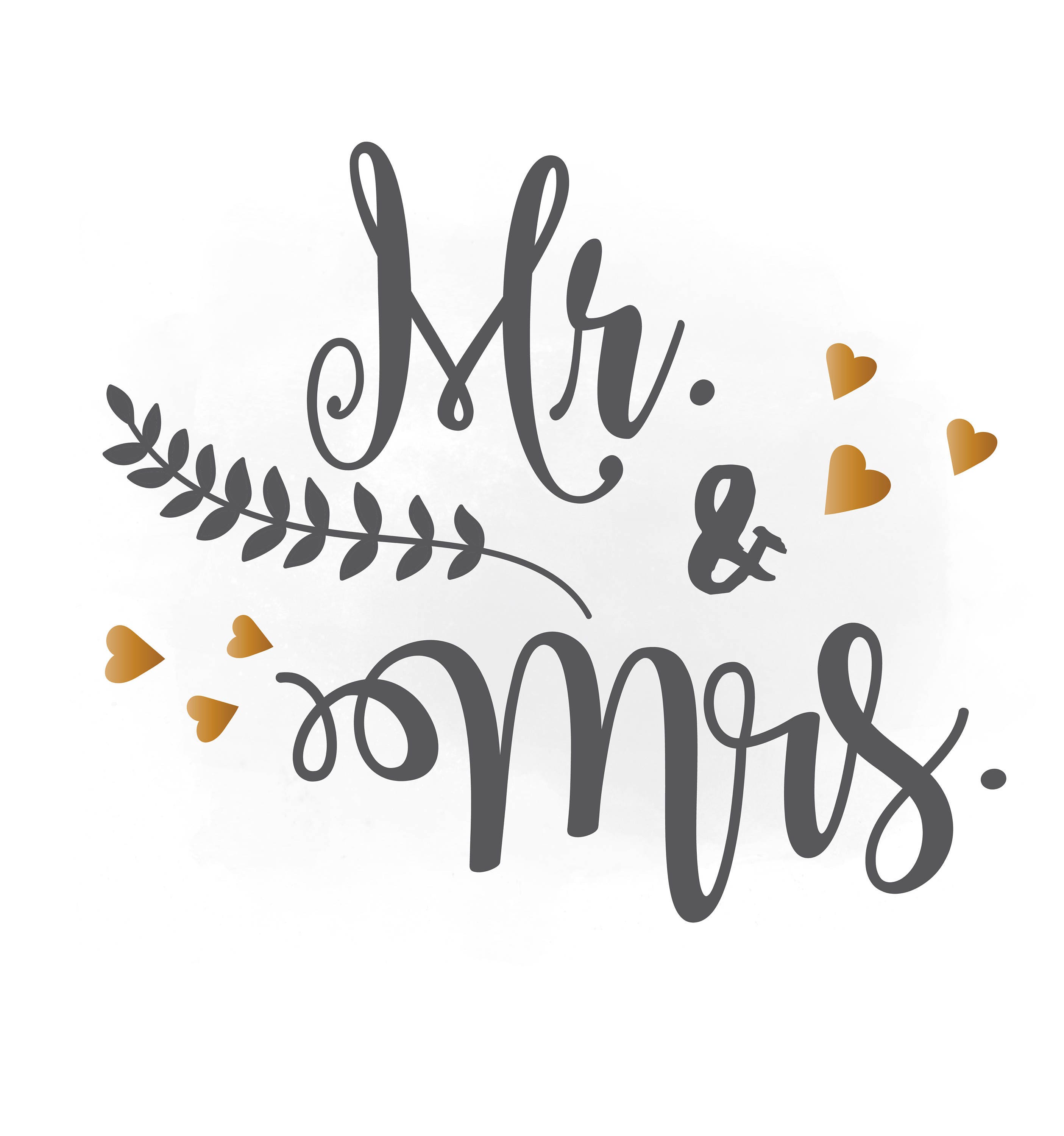 Mr And Mrs SVG Clipart Wedding Annuncment Vector Mr And Mrs SVG Clipart Wedding Annuncment Vector
