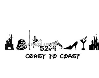 Disney themed Coast to Coast multiple race car decal