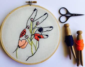 Flower Hand Modern Embroidery